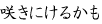 咲きにけるかも